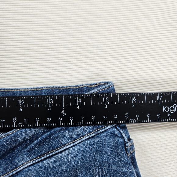 Judy Blue Mid Rise Distressed Raw Hem‎ Skinny Fit Jeans Women's Size 11/30 - Picture 4 of 7